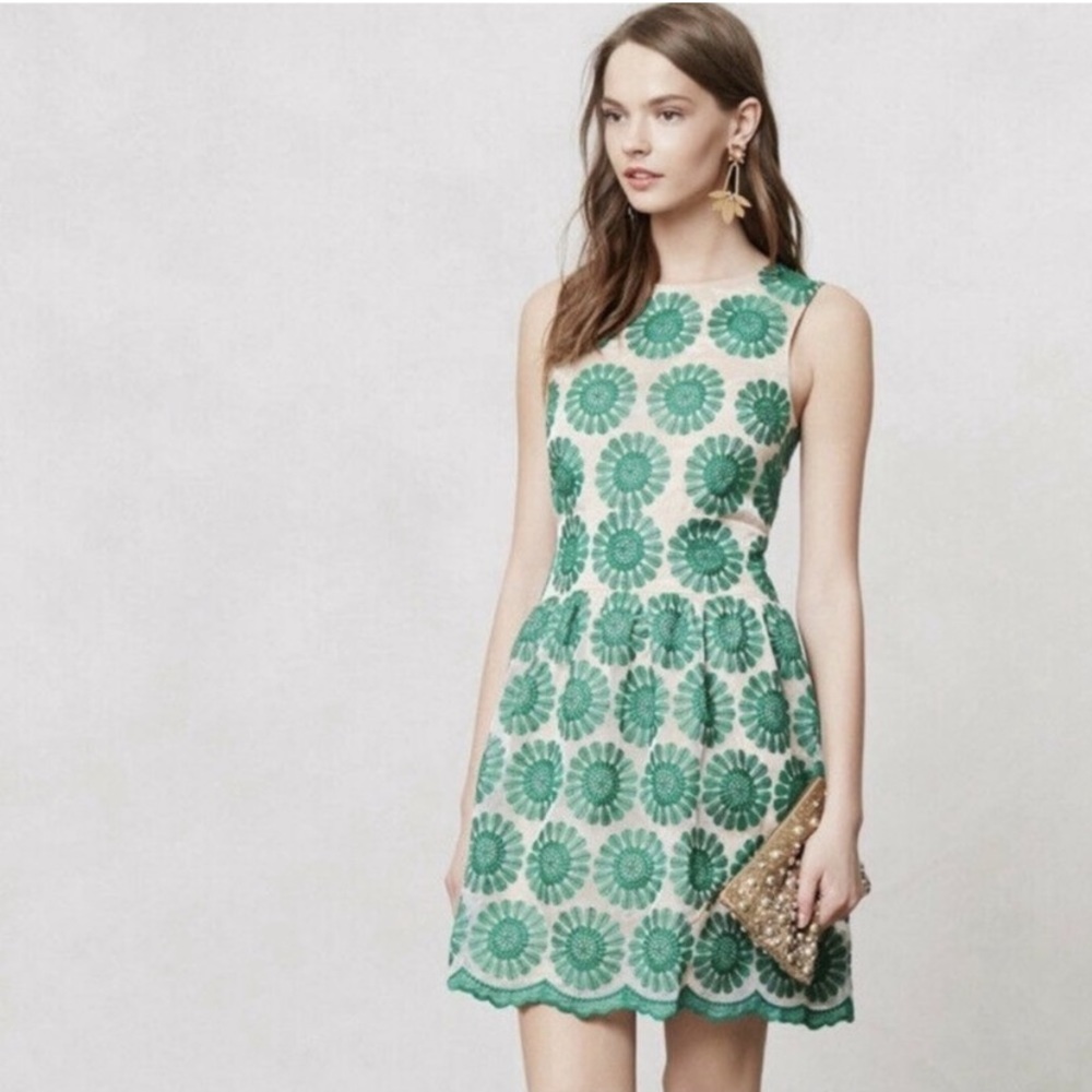 Anthropologie-Leifsdottir Floral Bloom Dress
